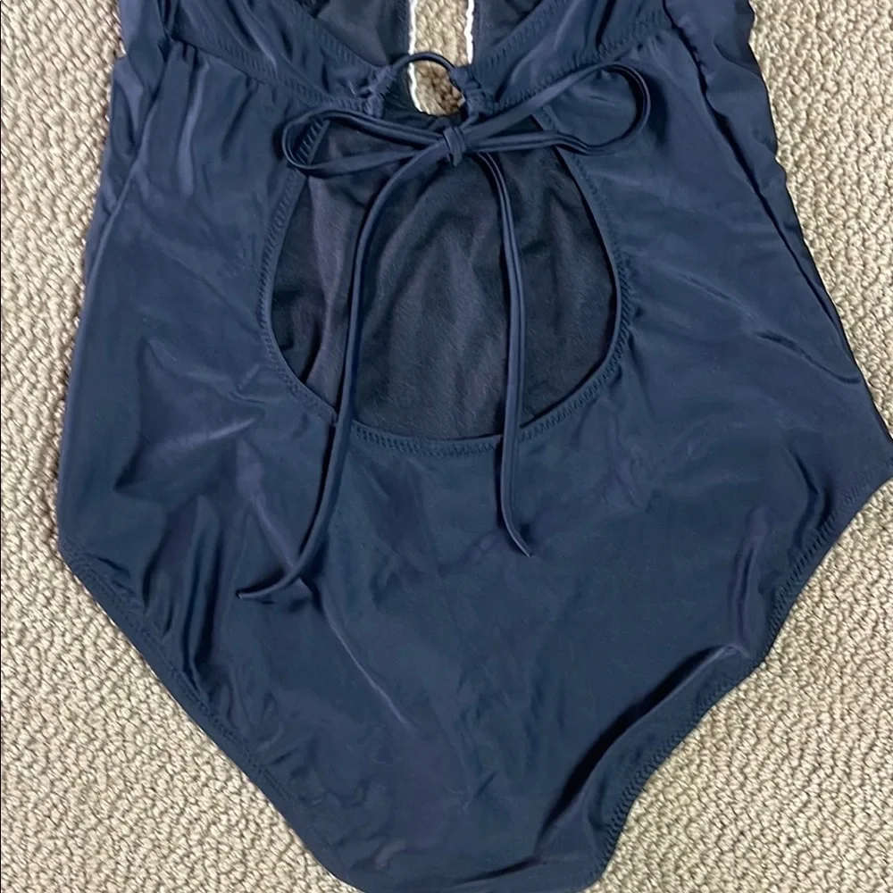 Kona Sol Black and White One Piece Swimsuit with Elegant Lace - Picture 7 of 10
